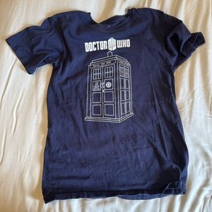 Ripple Junction Navy Blue Doctor Who Logo Tee